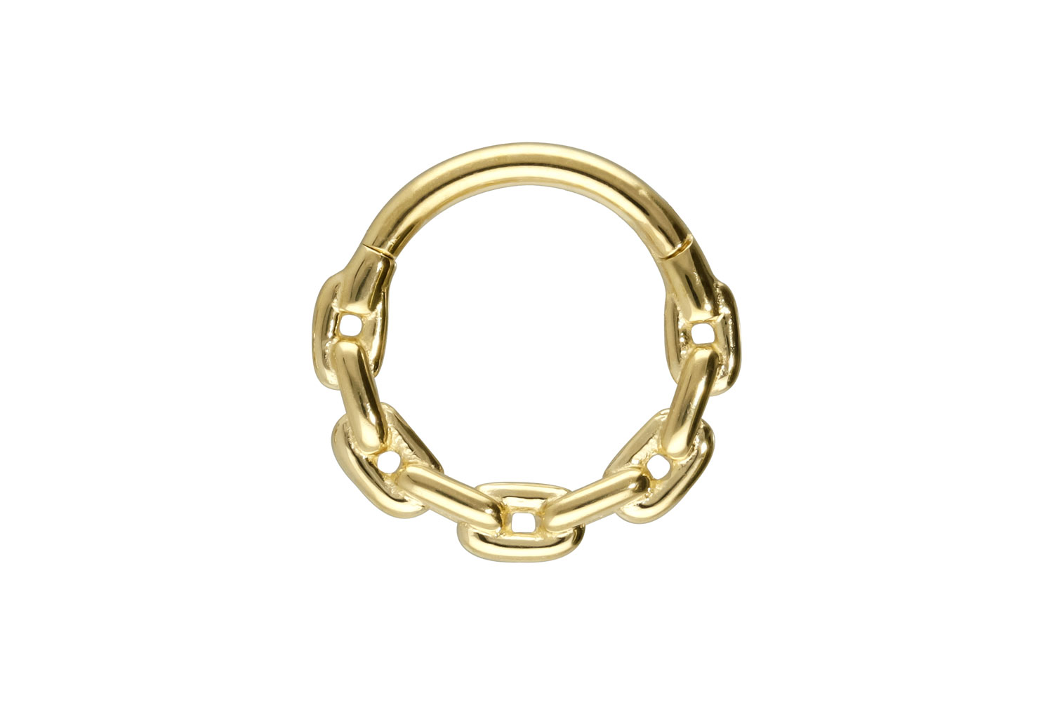 14/18 Karat Gold Segmentring Clicker Piercing KETTEN-DESIGN